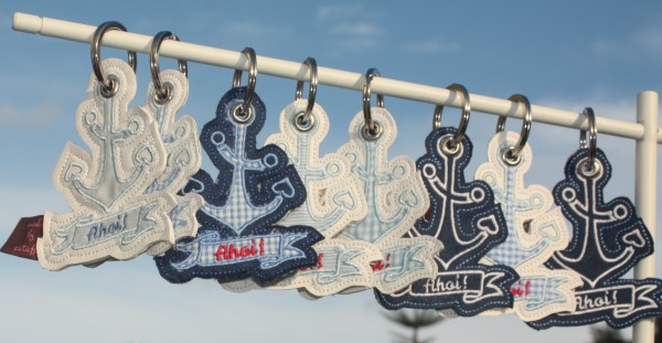 Stickdatei Schlüsselanhänger 6 maritime Designs - SuperSet!