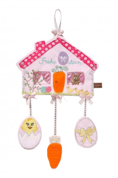 Stickdatei "Hoppy Easter" Haustürschild ITH 13x18cm