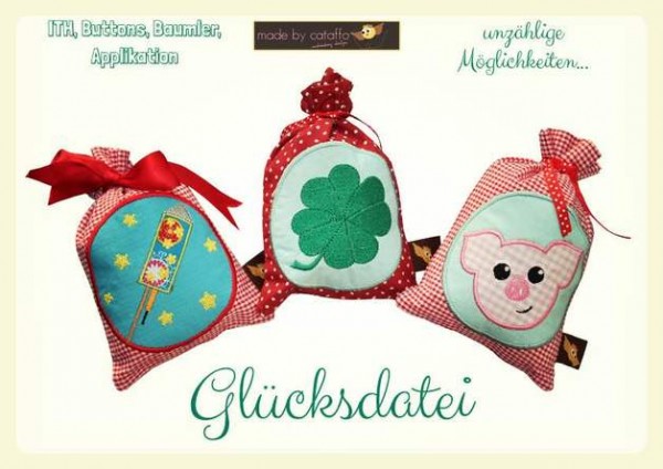 Stickdatei "Glücksdatei" Hausschild ITH 16x26cm