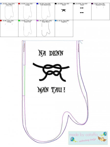 Embroidery design maritime Kitchen gloves ITH for 6.2x10.2" hoops and bigger complete set