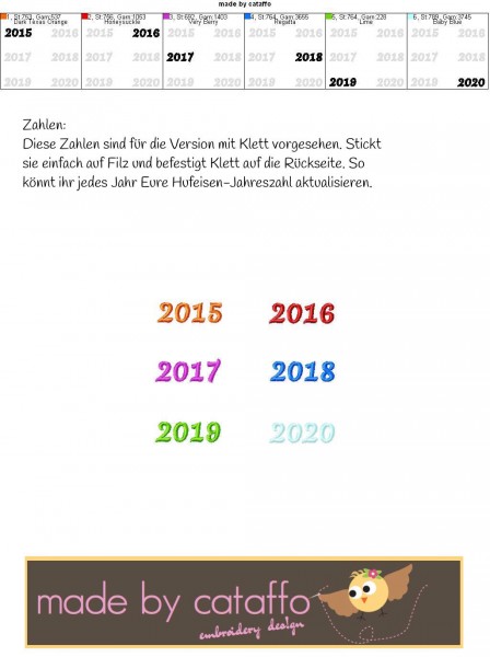 Stickdatei Glücksdatei Hausschild 13x18 cm