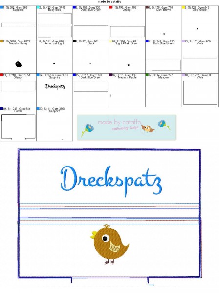 Stickdatei Feuchttücher *Komplett - 10 Versionen* - 18x30 cm