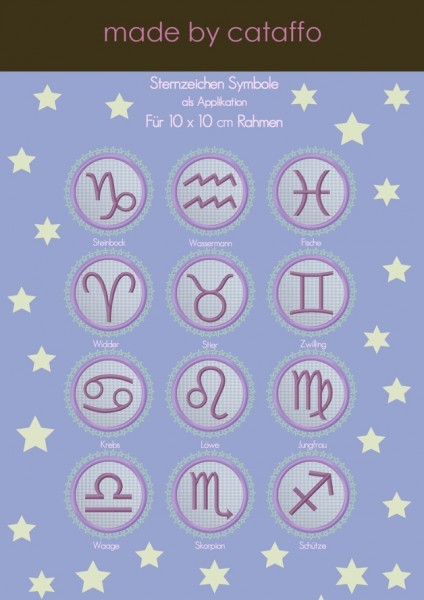 Stickdatei Sternzeichensymbole
