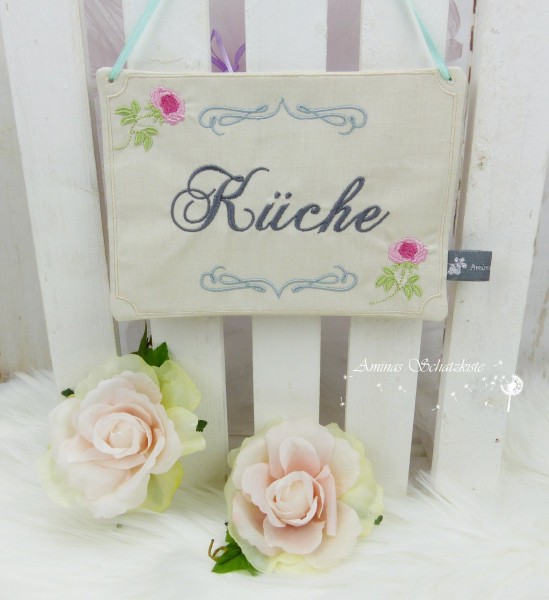 "Shabby Türschilder" ITH Stickdatei 13x18 cm