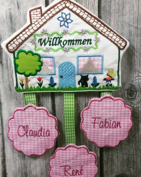 Stickdatei "Primavera" Haustürschild ITH 18x30cm