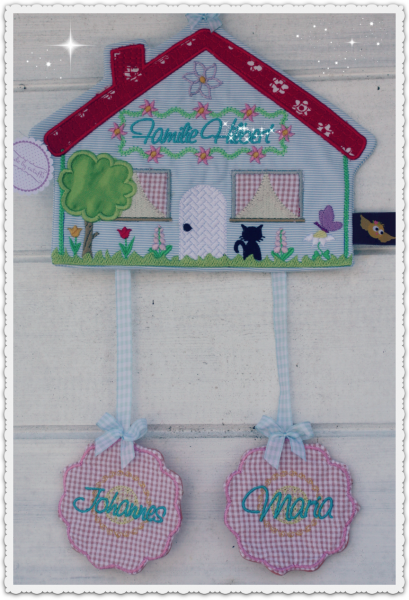 Stickdatei "Primavera" Haustürschild ITH 18x30cm