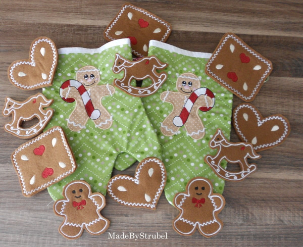 Lebkuchen Stickdatei für Türschilder - 10x10