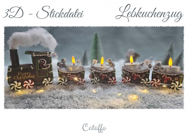 Stickdatei 3D-Lebkuchenzug - Bauset für Rahmen ab 13x18 cm