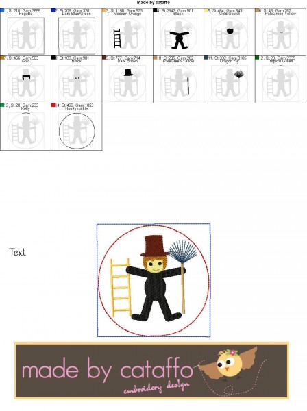 Stickdatei Glücksdatei Hausschild 13x18 cm