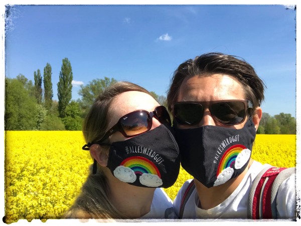 Free embroidery file "Andrà tutto bene" and "Alles wird gut"