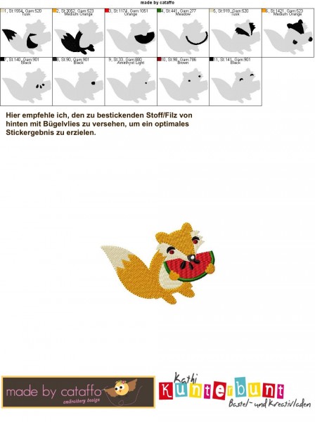 Stickdatei Forest Picnic ab 10x10cm - Rahmen