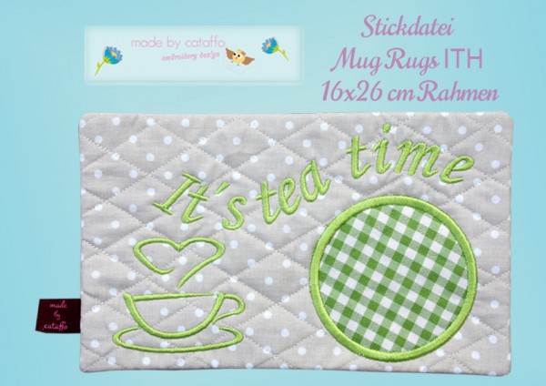 Stickdatei für Mug Rugs ITH - für 16x26 cm