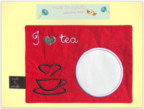 Stickdatei Mug Rugs mit Wendeöffnung 13x18 cm Rahmen ITH