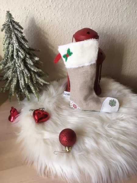 "Weihnachtssocken" ITH Stickdatei ab 13x18 cm