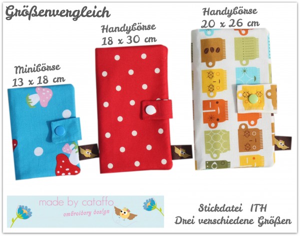 Stickdatei Handybörsen & Minibörse -3 Rahmengrößen- ITH