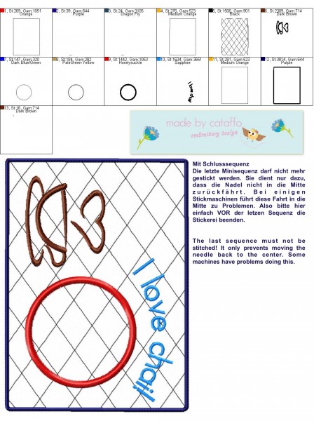 Embroidery file "Mug Rugs" ITH 5.1 x 7" with satin border