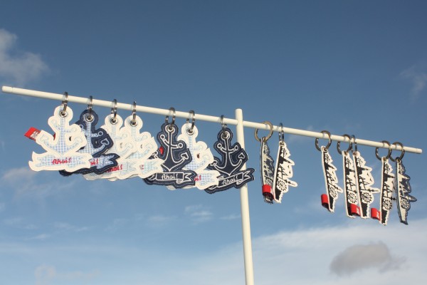 Stickdatei Schlüsselanhänger 6 maritime Designs - SuperSet!