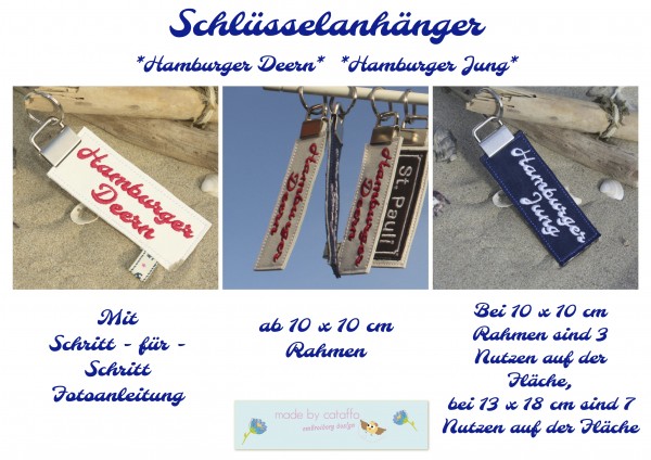Stickdatei Schlüsselanhänger 6 maritime Designs - SuperSet!