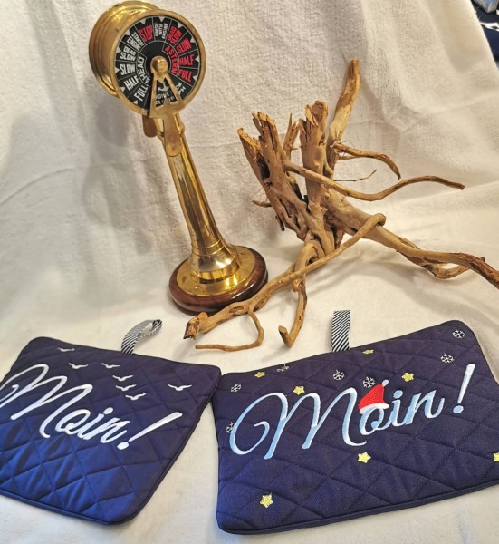 mbroidery design maritime pot mats ITH for 7.8.2x7.8" hoops and bigger "Sailboat"