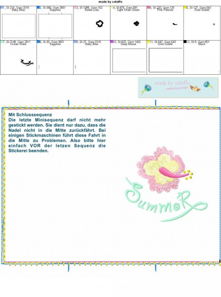 Stickdatei Reisepasshülle ITH - Komplettpaket