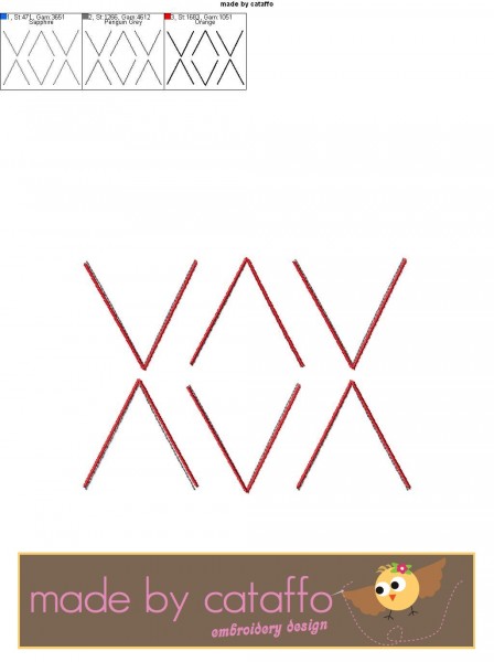 Freebie Stickdatei Wimpelkette