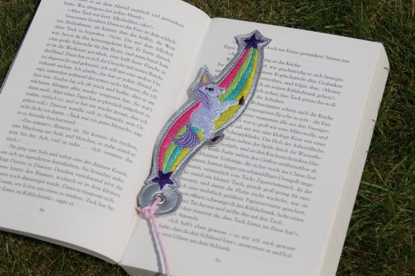 Einhornserie Stickdatei Schlüsselanhänger 13x18 cm