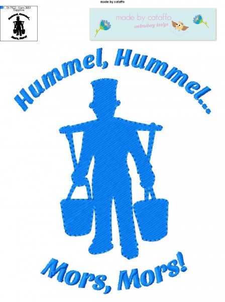 Stickdatei Hummelmann für Rahmen 10x10 cm