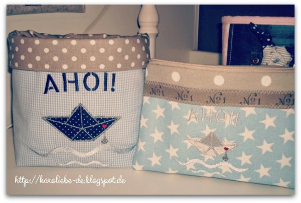 Stickdatei Hamburger Allerlei- Papierschiff 10x10cm