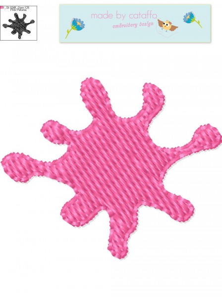 Embroidery design "brush and ink blot" 4x4"