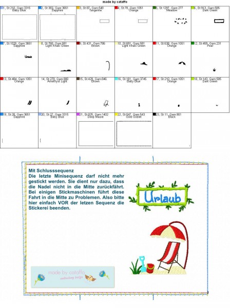 Stickdatei Reisepasshülle ITH - Komplettpaket