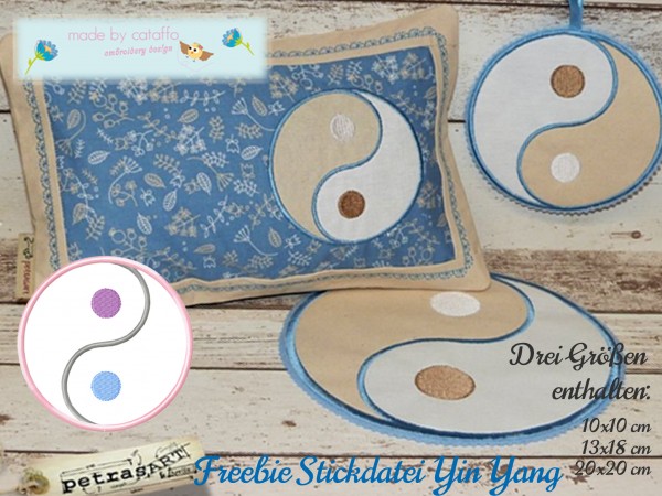 Free embroidery design yin-yang symbol - taijitu