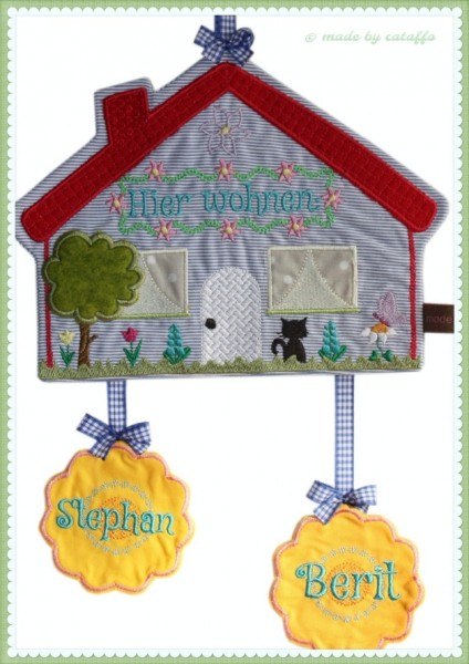 Stickdatei "Primavera" Haustürschild ITH 18x30cm