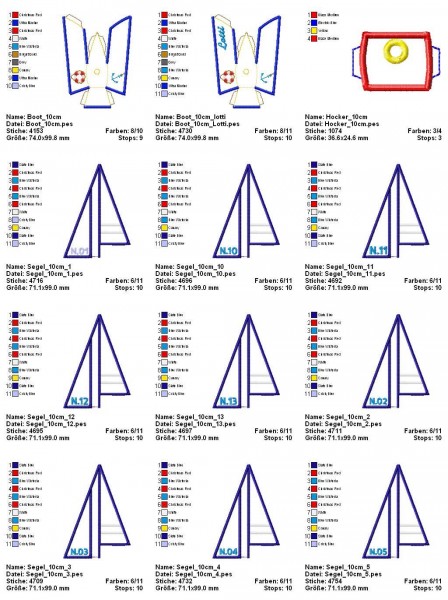 Boat 3D *size XS* 4x4" frame