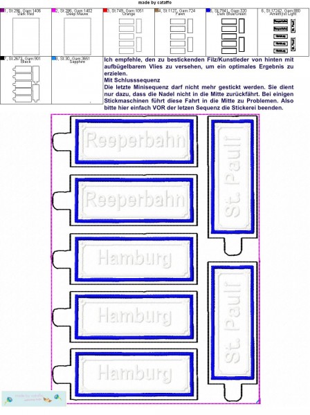 Stickdatei Schlüsselanhänger 6 maritime Designs - SuperSet!