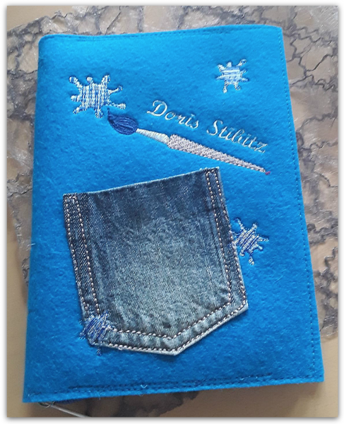 Embroidery design "brush and ink blot" 4x4"