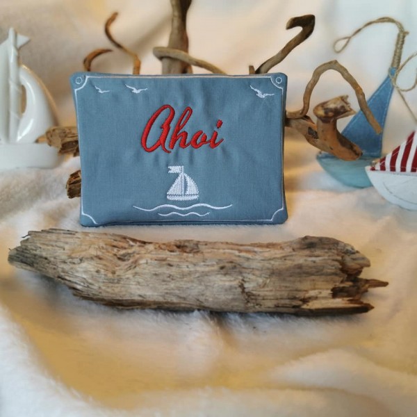 "Maritime Türschilder" ITH Stickdatei 13x18 cm