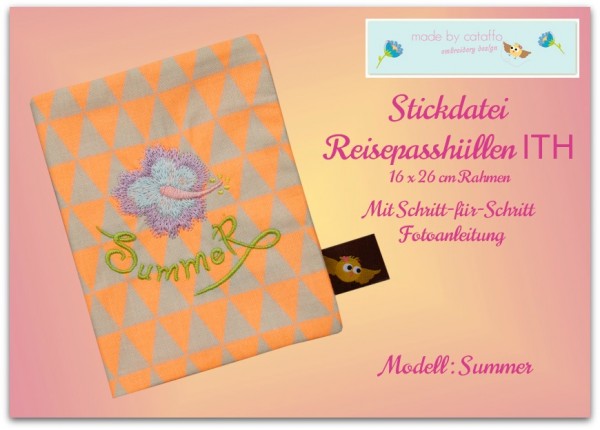 Stickdatei Reisepasshülle ITH - Komplettpaket