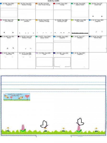 ITH Stickdatei Baggie *Blumenwiese* - 18x30 cm