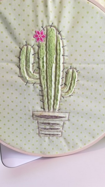 Embroidery design negative application"Cactus" for 4 x 4 " hoop