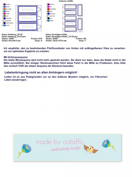 Stickdatei Schlüsselanhänger 6 maritime Designs - SuperSet!