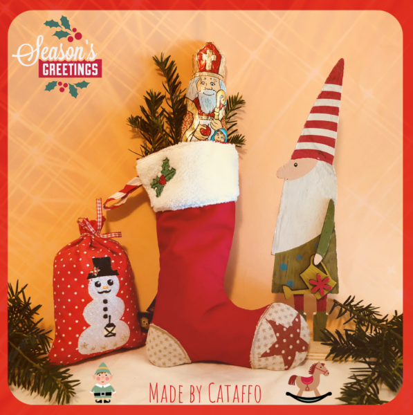 "Weihnachtssocken" ITH Stickdatei ab 13x18 cm