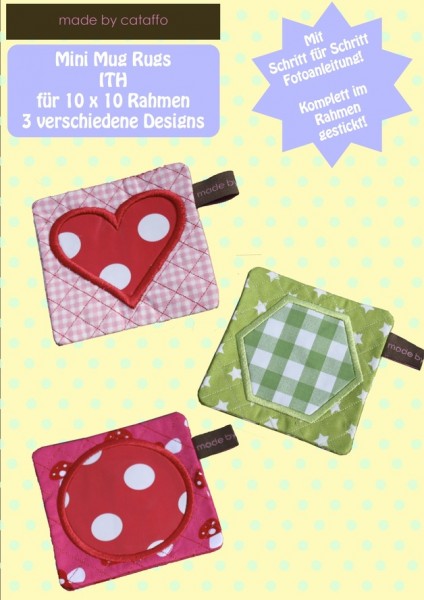 Stickdatei für Mini-Mug Rugs ITH - für 10x10 cm