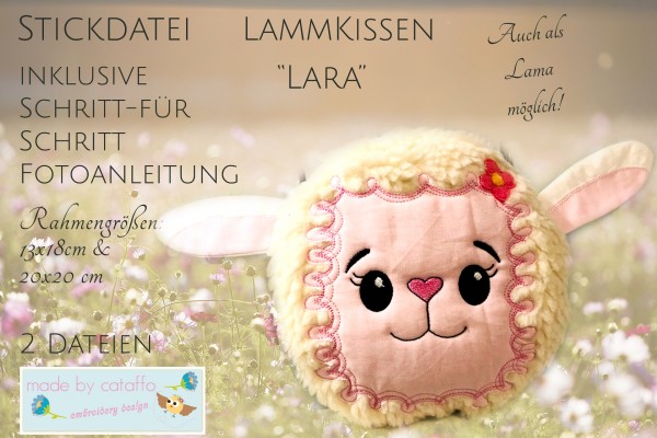Stickdatei ITH Lammkissen "Lara" für Rahmen ab 13x18 cm