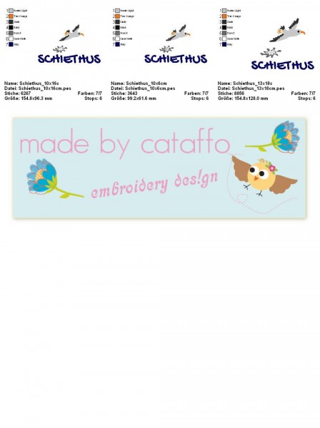 Embroidery design "unicorn motifs" 3.9x3.9"