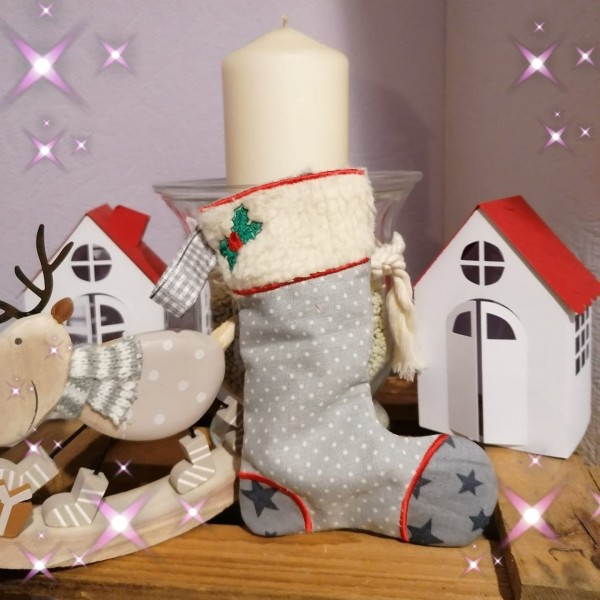 "Weihnachtssocken" ITH Stickdatei ab 13x18 cm