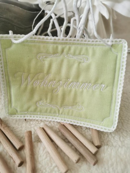 "Shabby Türschilder" ITH Stickdatei 13x18 cm