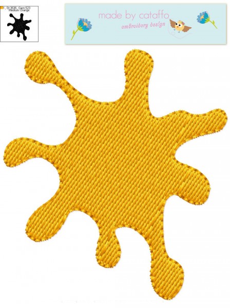 Embroidery design "brush and ink blot" 4x4"