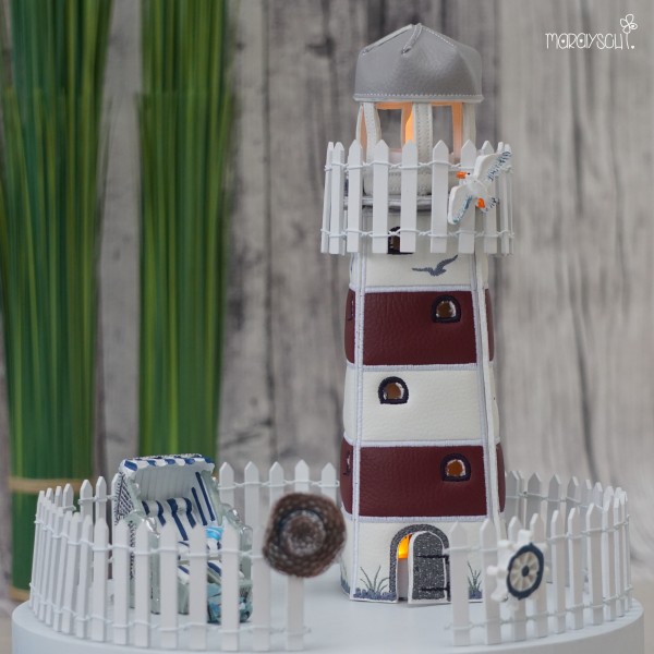 "Leuchtturm 3D" ITH Stickdatei ab 20x28 cm *Bausatz*
