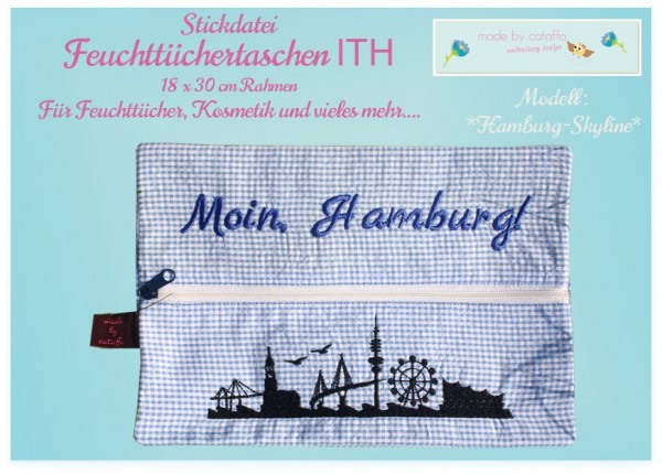 Stickdatei Feuchttücher *Skyline* - 18x30 cm