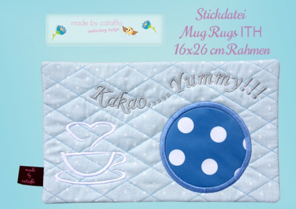 Stickdatei für Mug Rugs ITH - für 16x26 cm